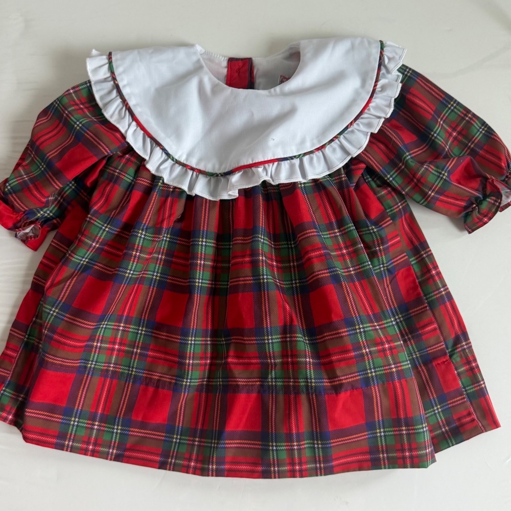 Nola Smocked Plaid Collared Dress Size 3 Months